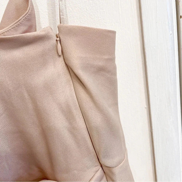 BHLDN Anthropologie Freya satin charmeuse dress beige oyster size 20 NWT - Picture 7 of 14